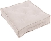 Prešívaný puf tmavo béžová 46x46x13cm