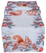 Obrus Veverička v ihličí 40x140 cm