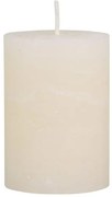 Krémová široká sviečka Rustic pillar - Ø 7 * 10cm