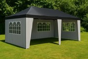 Garthen 71702 Záhradný párty stan - 3 x 6 m, antracit + 6 bočníc