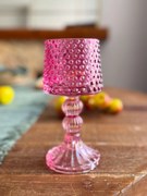 Sklenený svietnik na nohe Variant: A