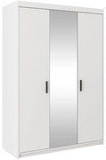 Skriňa Elena 3D biela/zrkadlo