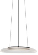 Dizajnové závesné svietidlo čierne a priehľadné s 3-stupňovým stmievaním - Scacrylic