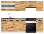 Kuchynská linka Belini Premium Full Version 240 cm dub wotan s pracovnou doskou LILY