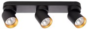 Bodové svietidlo ANDY 3xGU10/8W/230V čierna/zlatá