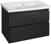 Aqualine Aqualine, ALTAIR umývadlová skrinka 86,5x60x45cm, čierna matná, AI690