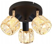 Bodové svietidlo DUBAI 3xE14/40W/230V pr. 36 cm čierna/zlatá