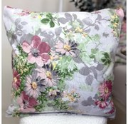 INTERMEDIC SK Obliečka na vankúš Maľované Kvety 40×40 – bavlna, zips, dekoračná