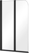 Besco Vaňová zástena PRIME BLACK 2 90140 (90x140 cm | Transparent)