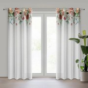 ZÁVES NA KRÚŽKOCH RISA 140X250 CM KVETY