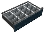 Organizér náradia do zásuvky dielenských vozíkov KOVOS, kovový, 12 priehradiek, 150 - 240 mm