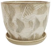 Kvetináč R991-5.5SC-HZY 14x14x11,5 cm béžová