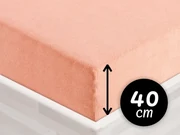 Froté napínacie prestieradlo na extra vysoký matrac FR-005 Svetlo broskyňové 80 x 200 - výška 40 cm