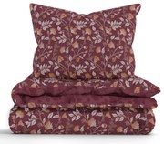 Predĺžené bavlnené obliečky Renforcé – Rebeka vínová