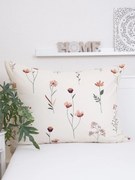 Bavlnená obliečka na vankúš Renforcé 70 × 90 cm – Vlčie maky béžové