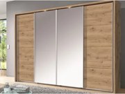 Šatníková skriňa Brüssel, doskový dub / zrkadlo%