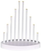 LED Vianočný svietnik 10xLED/3xAA biela