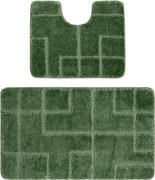 Sada kúpeľňových koberčekov SUPREME LINES línie, zelená