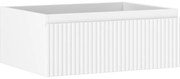 Mexen Rivel, kúpeľňová skrinka 60 cm, 1 zásuvka, drážkovaná, biela matná, 91A20-06023-1-BF01