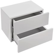 Juskys Nočný stolík 40x29x30 cm s 2 šuflíkmi, biela