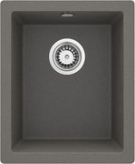 Deante Corda, granitový drez pod dosku 380x460x194 mm, 3,5" + priestorovo úsporný sifón, 1-komorový, antracitová metalíza, ZQA_T10B