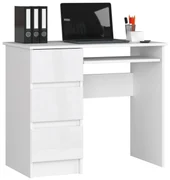 PC stolík Benicio (biela + biely lesk) (L). Akcia -22%. Vlastná spoľahlivá doprava až k Vám domov. 1069033