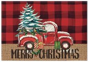 Vianočné prestieranie na stôl MERRY CHRISTMAS 30x45 cm, červené