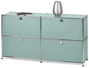 Kovová odkladacia skrinka »CN3« so 4 výklopnými priečinkami, šalviová