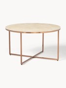 Okrúhly konferenčný stolík so sklenenou doskou v mramorovom vzhľade Antigua