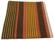 Žlto-hnedý vaflový pracovný bavlnený uterák 50x100 cm – JAHU collections