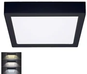 Solight WD175-B- LED Stropné svietidlo LED/24W/230V 3000/4000/6000K čierna hranatý SL1398