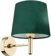 Argon 8105 - Nástenná lampa PONTE 1xE27/15W/230V zelená/mosadz