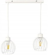 BERGE Stropné závesné svietidlo Beam - 2xE27 - DRUCE BALL WHITE