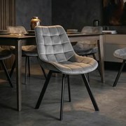 Jedálenská stolička Dalbo šedá velúr