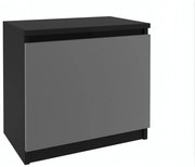 Nočný stolík Belini čierny / šedý  SI SN1/0/B/SR/0/0