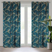 ZATEMŇOVACÍ ZÁVES NA KRÚŽKOCH LIMITED COLLECTION MUSA3 140X250 CM TMAVOMODRÁ