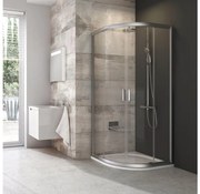 Ravak 3B270U00Z1 - Sprchový kút štvordielny štvrťkruhový BLIX 90 × 90 cm matný chróm