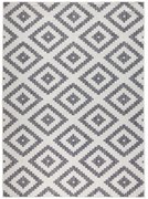 Kusový koberec Twin-Wendeteppiche 103132 grau creme – na von aj na doma, 80x150, šedá, chodba / predsieň, Hanse Home