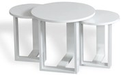 Odkladací stolík Mira White, 3 ks