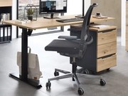 Písací stôl s elektrickým nastavením výšky Memphis, dub artisan/grafit%