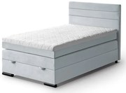Kontinentálna boxspring posteľ LORA 200x120, strieborná (mono 243)