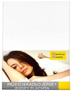 Prestieradlo jersey s gumičkou 90x200 biela 1