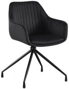 Jedálenská stolička Welby zamat - čierna