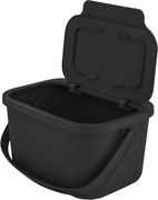 Malý odpadkový kôš ALTOM s výklopným vekom 4,5 l – čierny