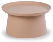 Plastový kávový stolík FUNGO, priemer 700 mm, tehlová