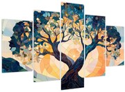 Obraz – Mozaika – slnko a strom II. (150x105 cm)