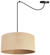Závesné svietidlo Juta Spider, 1x jutové tienidlo, (výber z 2 farieb konštrukcie), (fi 40cm)
