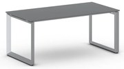 Kancelársky stôl PRIMO INSPIRE, 180x90 cm, sivostrieborná podnož, grafit