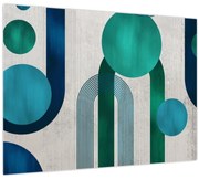 Obraz - Čiary a kruhové tvary (70x50 cm)