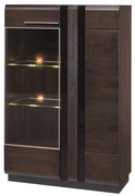 Vitrína Porti 15 95 cm levá z masivu dub čokoládový
